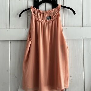 Women's Peach Sleeveless Top